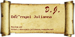 Dörnyei Julianna névjegykártya