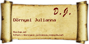 Dörnyei Julianna névjegykártya